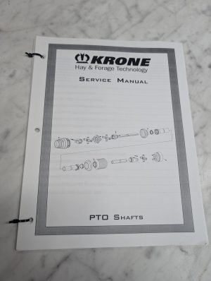 Krone Hay Forage Technology Pto Shafts Service Manual Repair Maintenance Shop