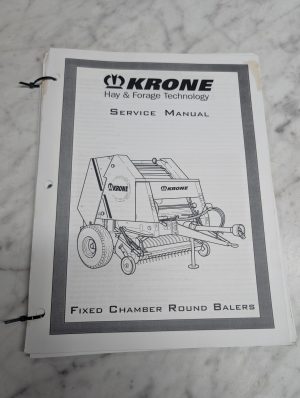 Krone Fixed Chamber Round Balers Service Manual Repair Maintenance Shop