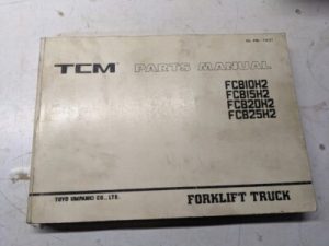 Tcm Fork Lift Parts List Book Manual Catalog Fcb 10 15 20 25 H2 Pb-743I 1991