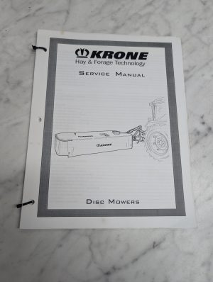 Krone Disc Mowers Service Manual Repair Maintenance Shop