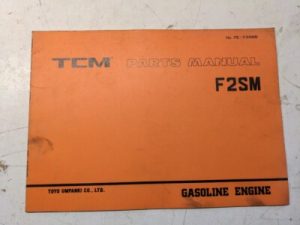 Tcm Fork Lift Parts List Book Manual Catalog F2Sm Pe-F2Smb 1992