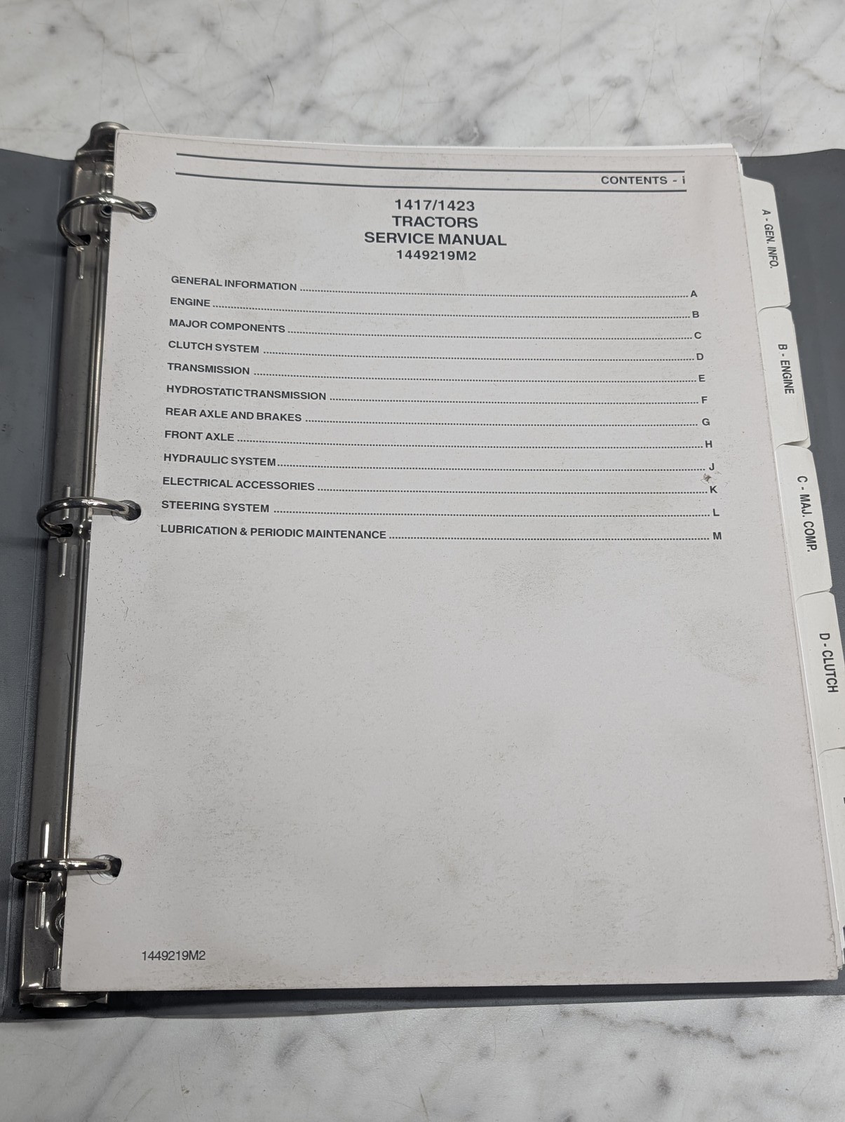 Massey Ferguson Mf 1417 1423 Tractors 1449219M2 Service Manual Repair Shop