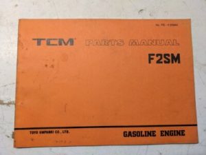 Tcm Fork Lift Parts List Book Manual Catalog F2Sm Pe-F2Sma 1992