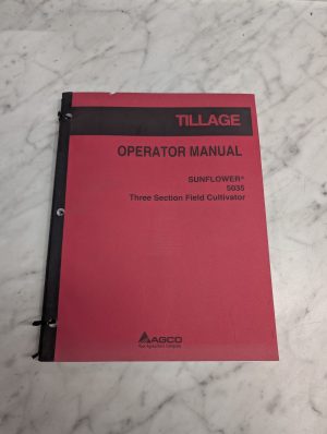 Sunflower 5035 Three Section Field Cultivator Tillage Operator Manual Guide