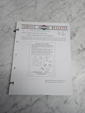 Briggs Stratton Service Bulletins Lot 1990'S Sales Brochures Literature Updates
