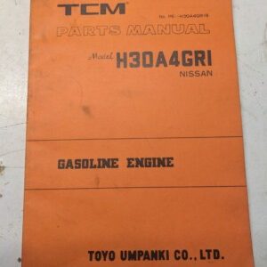Tcm Fork Lift Repair Parts List Book Manual Catalog H30A4Gri Nissan 1992