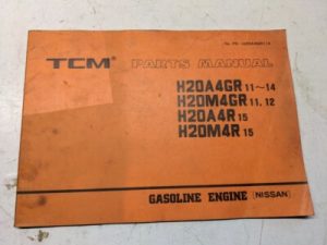 Tcm Fork Lift Repair Parts List Book Manual Catalog H20 A M 4Gr 4R 11-14 12 15