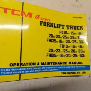 Tcm Operation Maintenance Manual Fg Fhg Fd Fhd 10 15 18 20 23 25 28 30 N 17 8 Z