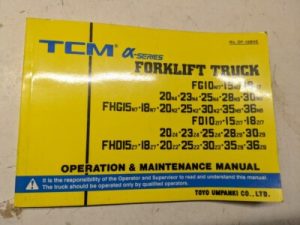 Tcm Operation Maintenance Manual Fg Fhg Fd Fhd 10 15 18 20 23 25 28 30 N 17 9 Z
