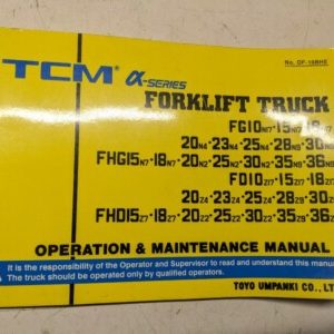 Tcm Operation Maintenance Manual Fg Fhg Fd Fhd 10 15 18 20 23 25 28 30 N 17 9 Z