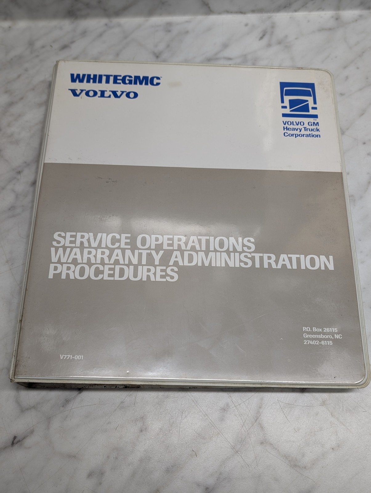Whitegmc Volvo Gm Heavy Truck V771-001 Service Operations Warranty