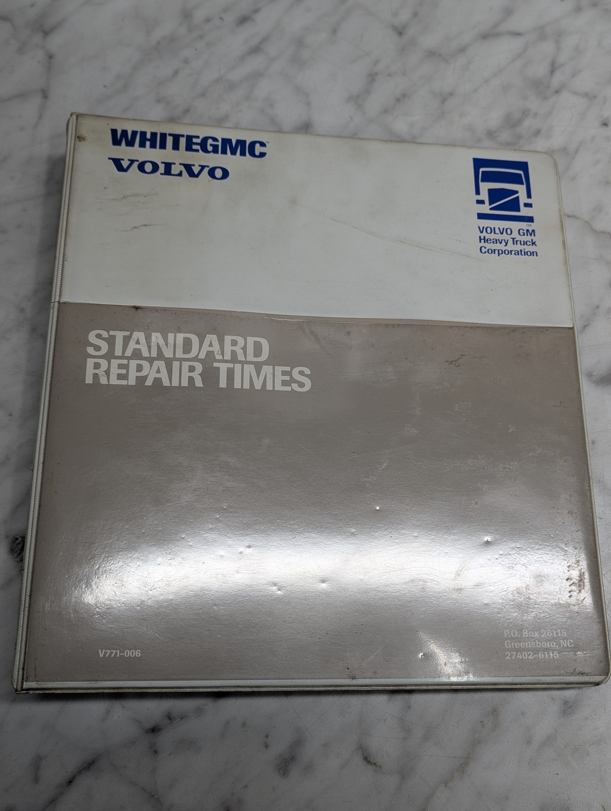 Whitegmc Volvo Standard Repair Times V771 006 Manual Service Maintenance Shop