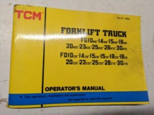 Tcm Operation Maintenance Manual Fg Fd 10 14 15 18 20 23 25 28 30 N 16S 2S Z 7S