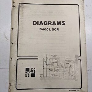 Hyster Diagrams Manual B40Cl Scr 1982 10109 Electric Schematic Wiring