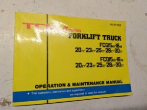 Tcm Operation Maintenance Manual Fcg Fcd 15 18 20 23 25 28 30 T 7 8 Z Of-15Bae