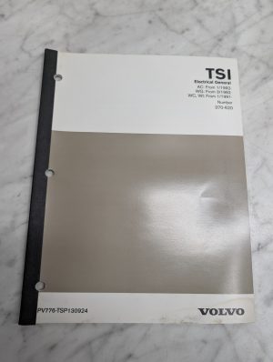 Volvo Tsi Electrical General Ac From 1 1992 Wg 3 Wc Wi 370-620 Service Manual