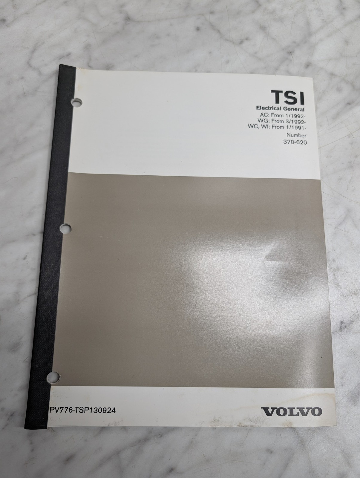 Volvo Tsi Electrical General Ac From 1 1992 Wg 3 Wc Wi 370-620 Service Manual