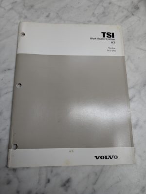 Volvo Tsi Work Brake System Wx Number 563-610 Service Reference Manual