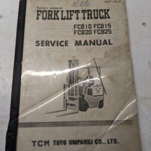 Tcm Fork Lift Truck Service Manual Repair Shop Book Fcb 10 15 20 25 1976