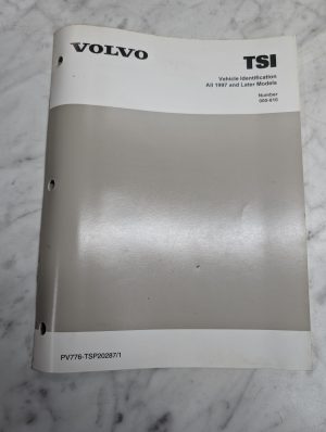 Volvo Tsi Vehicle Identification All 1997 And Later Models Number 000-610