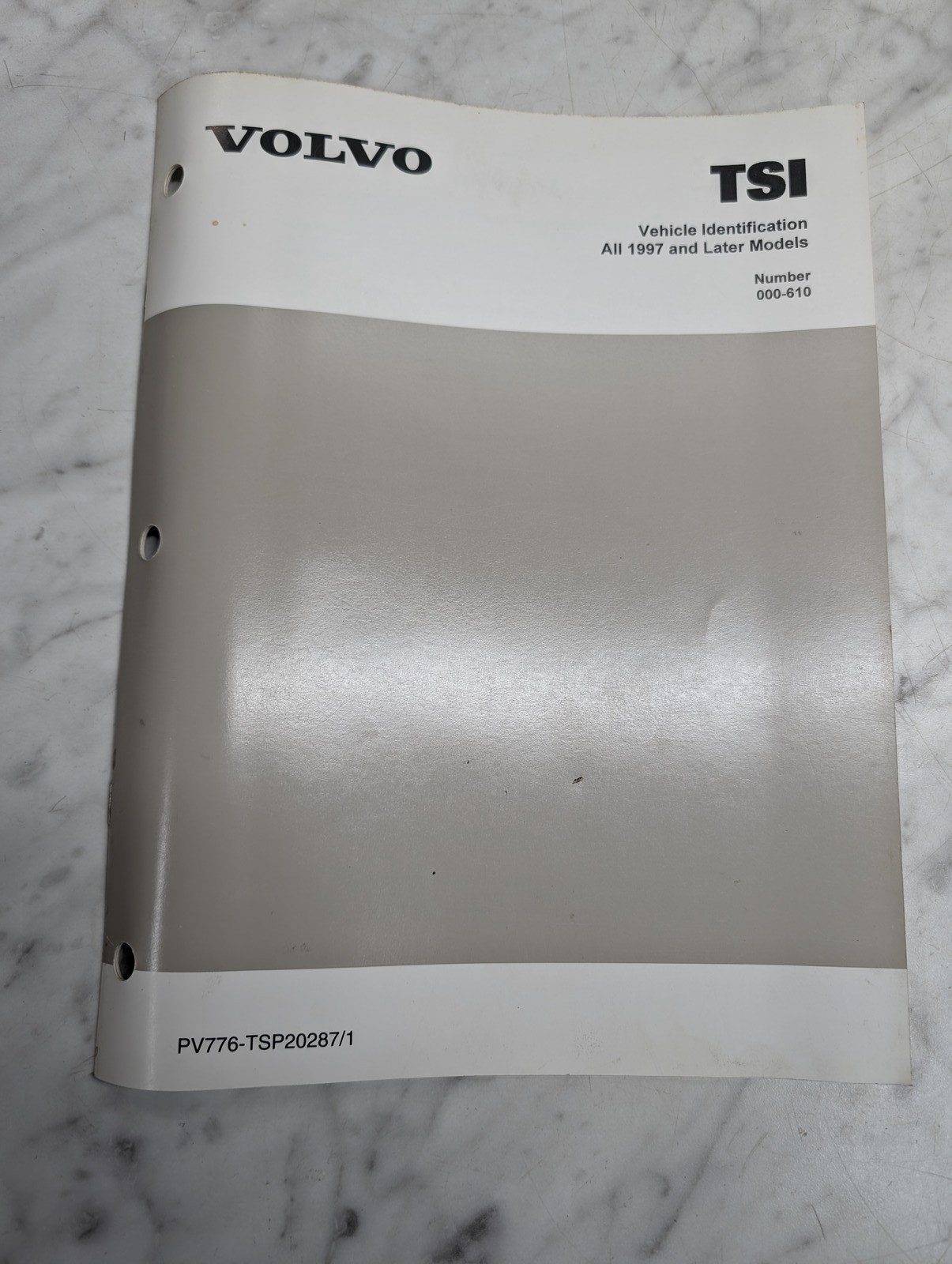 Volvo Tsi Vehicle Identification All 1997 And Later Models Number 000-610