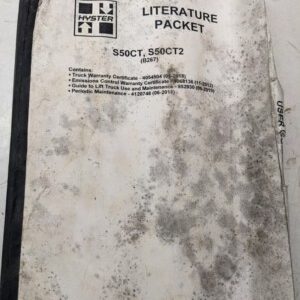 Hyster Literature Packet S50Ct S50Ct2 B267 Fork Lift Truck 2018