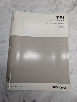 Volvo Tsi D12B 345 385 425 Specifications Number 200 850 Pv776 Tsp25816 1 Manual
