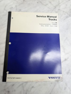 Volvo Vnl Vnm Trucks Pv776-Tsp106805 1 Service Manualinstrumentation 1996B