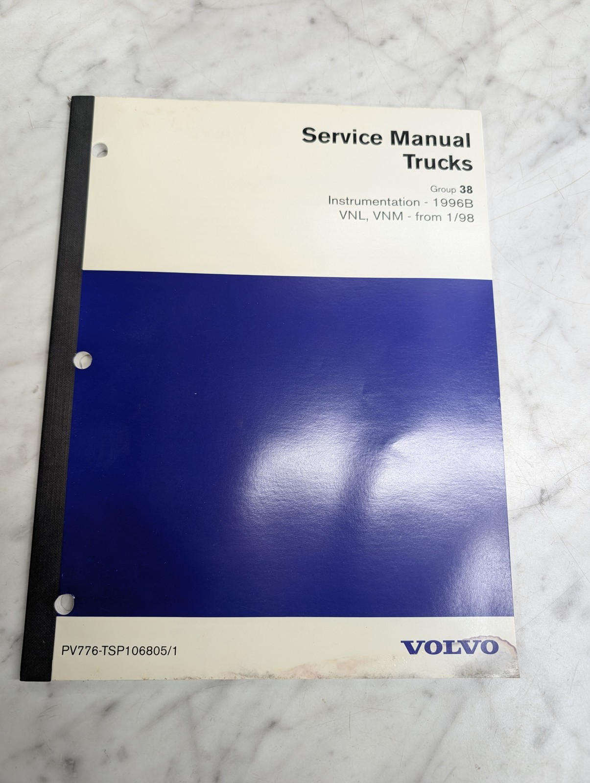Volvo Vnl Vnm Trucks Pv776-Tsp106805 1 Service Manualinstrumentation 1996B