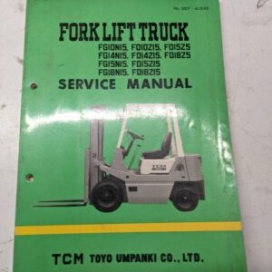 Tcm Fork Lift Service Repair Manual Book Truck Fg Fd 10 15 14 18 Ni5 Zi5 Z5 1981