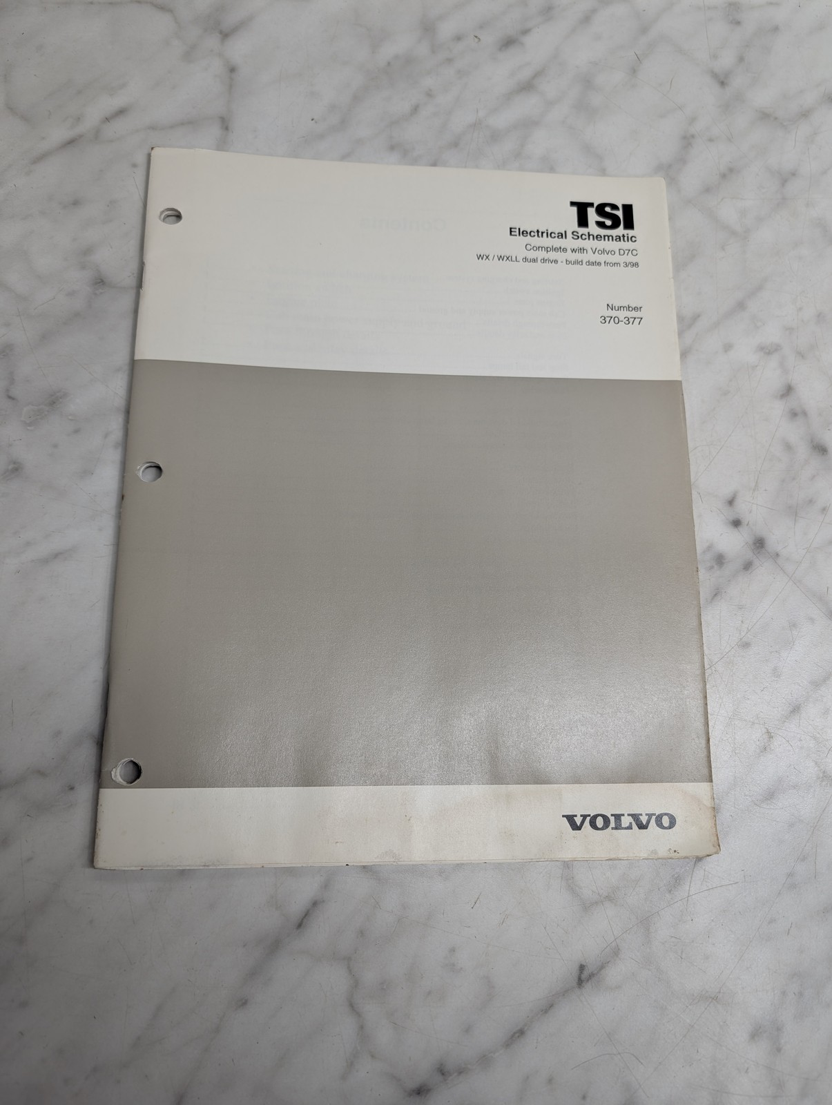 Volvo Tsi Wx Wxl Dual Drive D7C Electrical Schematic 370-377 Diagram