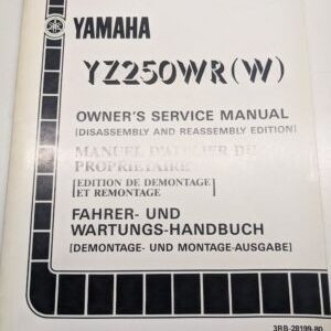 Original Yamaha Yz250Wr(W) Oem Owner Service Manual Shop Book 1988 3Rb-28199-80