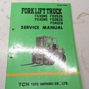 Tcm Fork Lift Service Repair Manual Book Truck Fg Fd 35 40 38 N5 Z6 1985