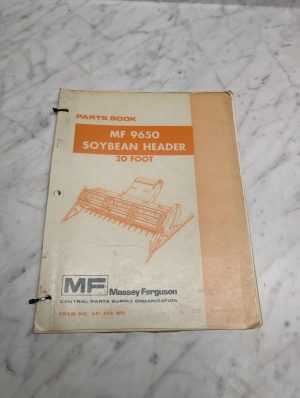 Massey Ferguson Mf 9650 Soybean Header 20 Foot Parts Book Manual List Catalog