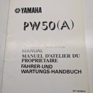 Original Yamaha Oem Owner Service Manual Shop Book 1989 Pw50(A) 3Pt-28199-81