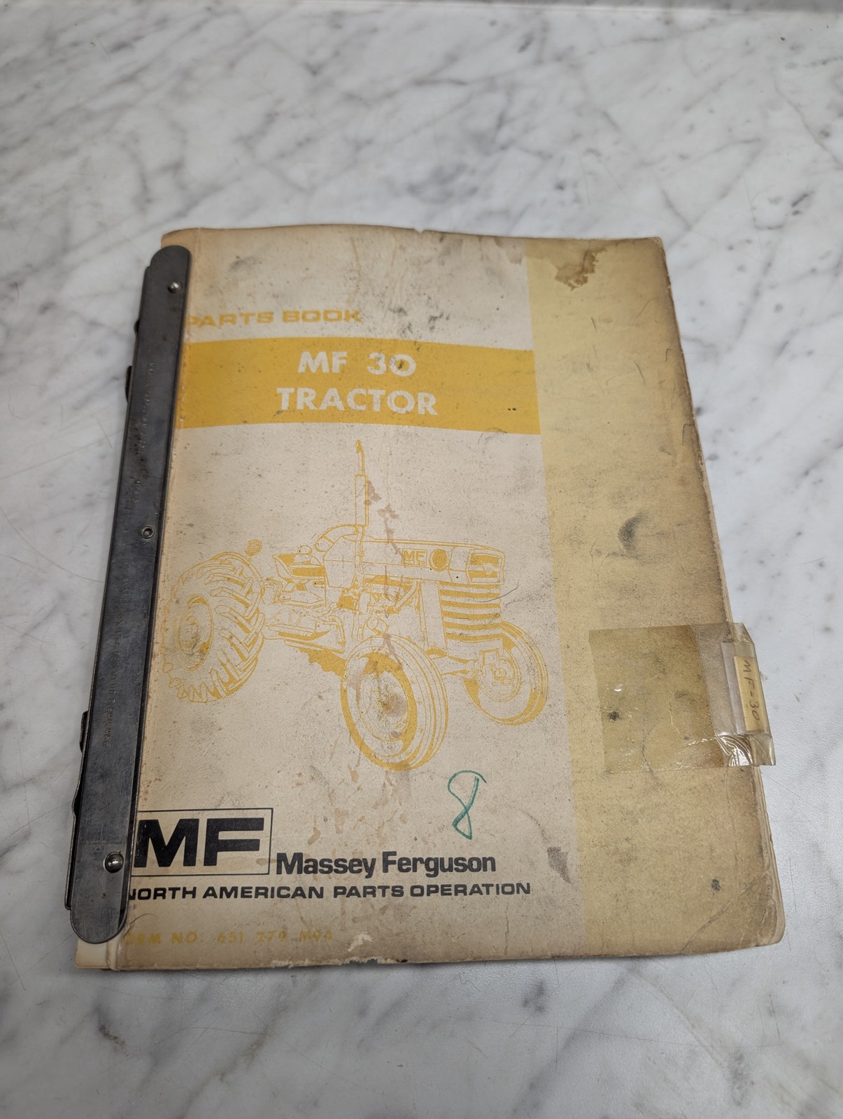 Massey Ferguson Mf 30 Tractor Form No 651 279 M4 Parts Book Manual List Catalog