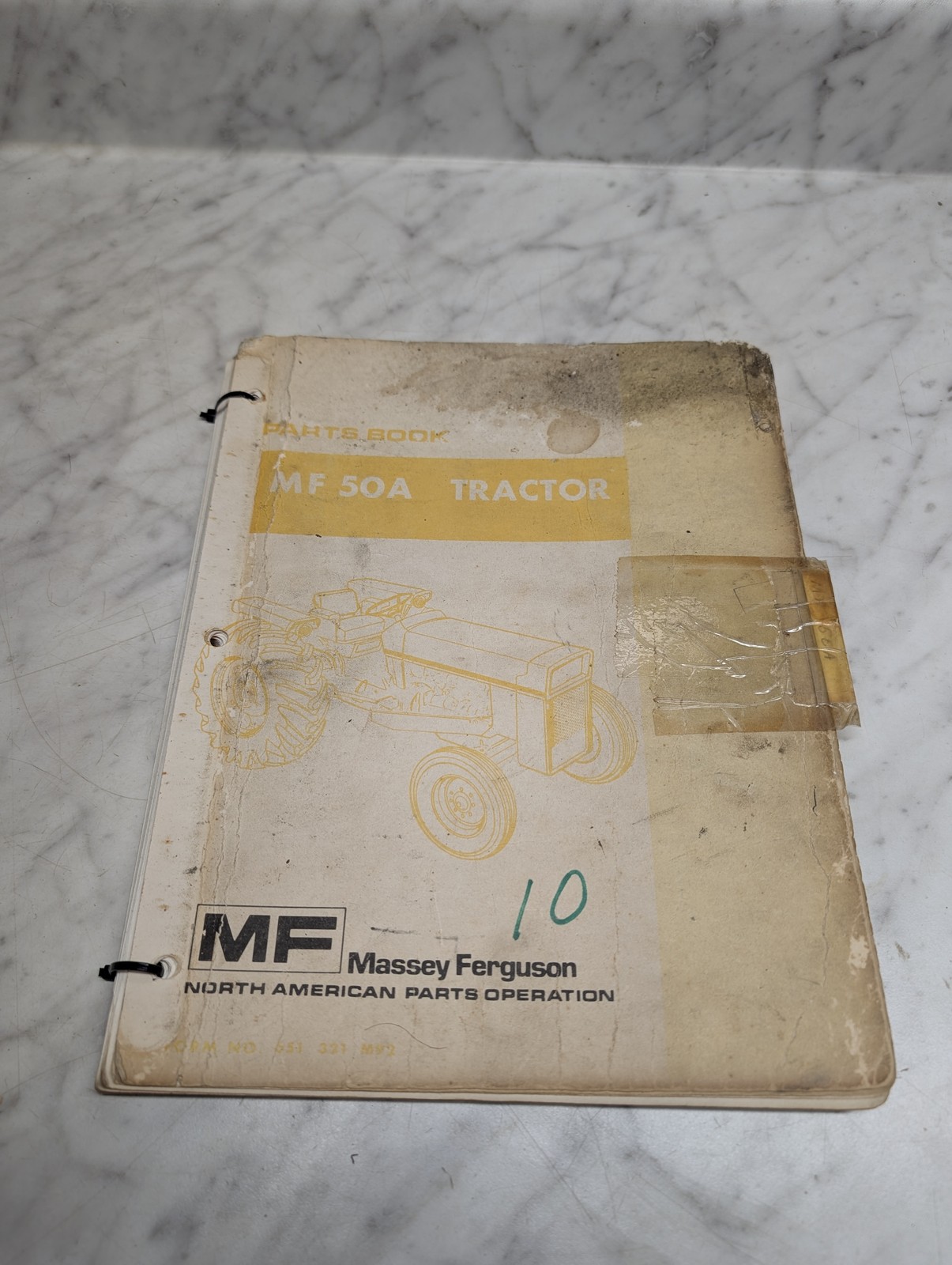 Massey Ferguson Mf 50A Tractor Parts Book Manual List Catalog Form 651 321 M92