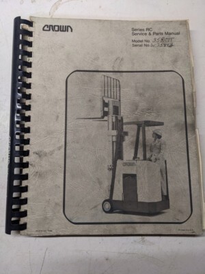 Crown Fork Lift Truck Service Repair Parts List Book Manual Rc Series 1986