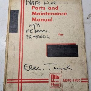 Nyk Electric Fork Lift Truck Parts List Book Manual Fe 3000 4000 L