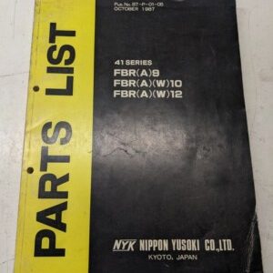 Nyk Fork Lift Truck 41 Series Parts List Book Manual 1987 Fbr A W 9 10 12