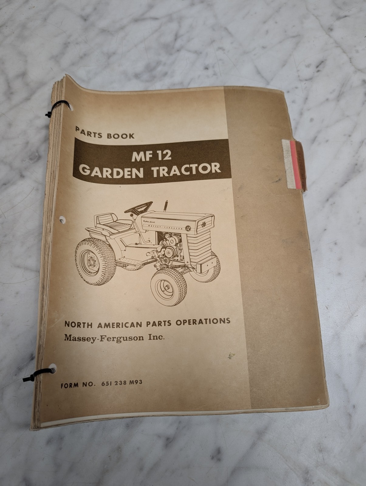 Massey Ferguson Mf 12 Garden Tractor 651 238 M93 Parts Book Manual List Catalog