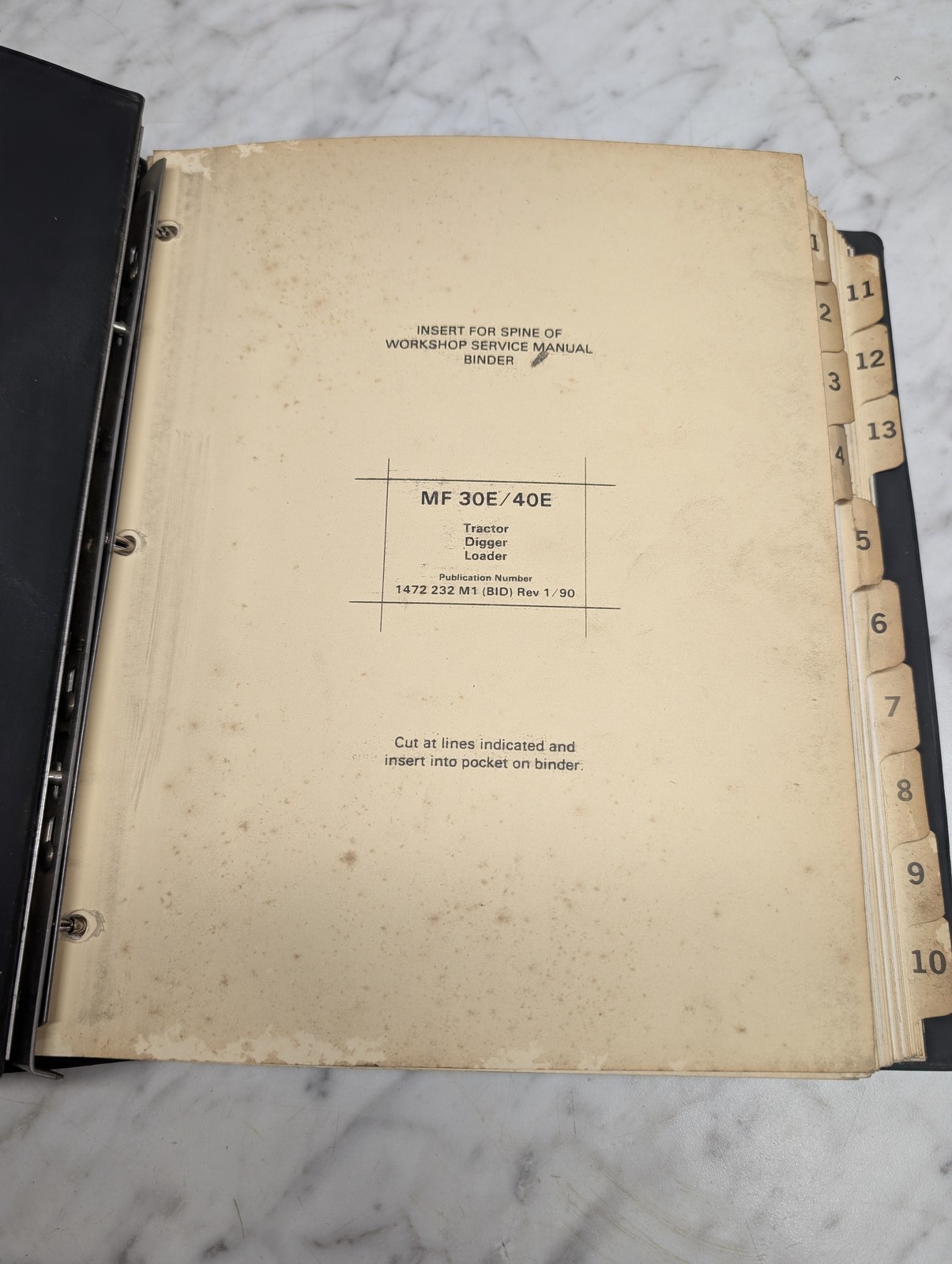 Massey Ferguson Mf 30E 40E Tractor Industrial 1990 Workshop Service Manual