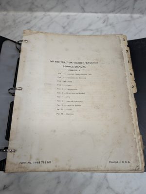 Massey Ferguson Mf 40B Tractor Loader Backhoe Form 1448 788 M1 Manual Shop