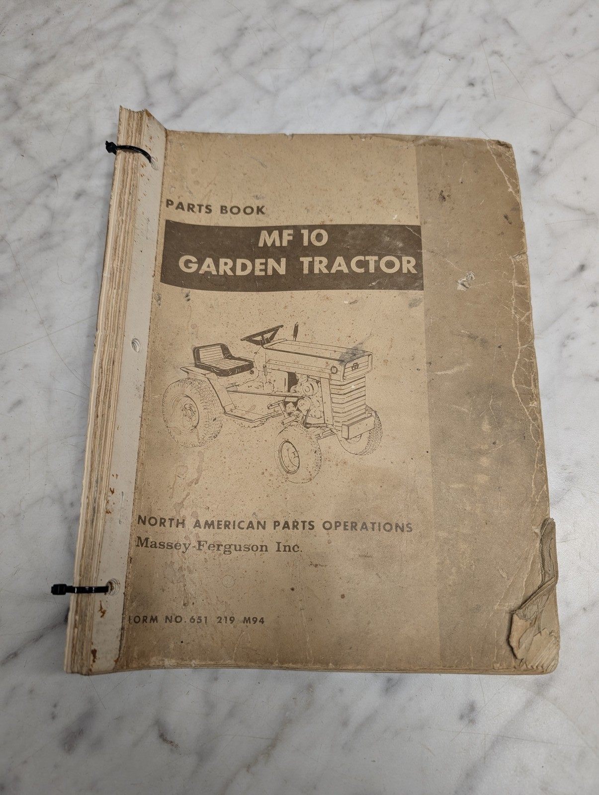 Massey Ferguson Mf 10 Garden Tractor Form 651 219 M94 Parts Manual List Catalog