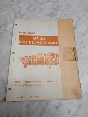 Massey Ferguson Mf 20 Side Delivery Rake Form No 650 988 M96 Parts Book Manual