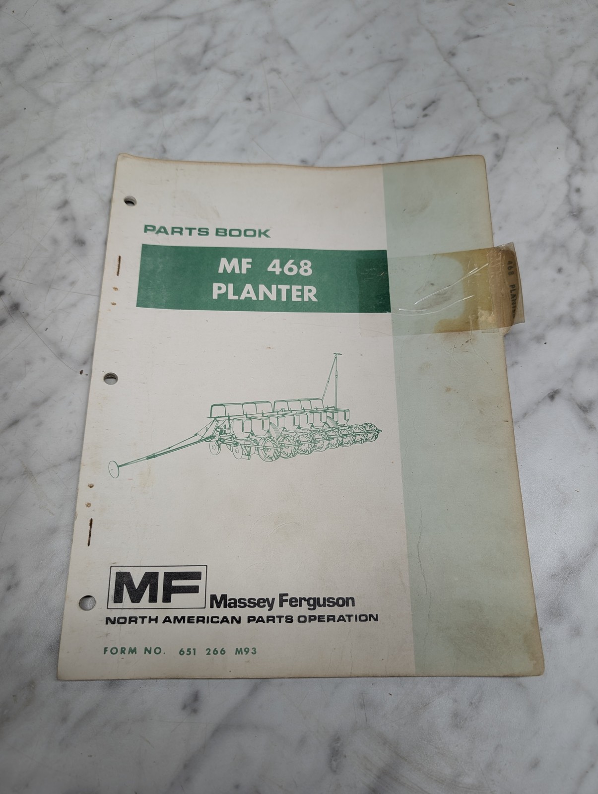 Massey Ferguson Mf 468 Planter Form 651 266 M93 Parts Book Manual List Catalog