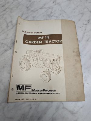 Massey Ferguson Mf 14 Garden Tractor Form No 651 320 M91 Parts Book Manual List