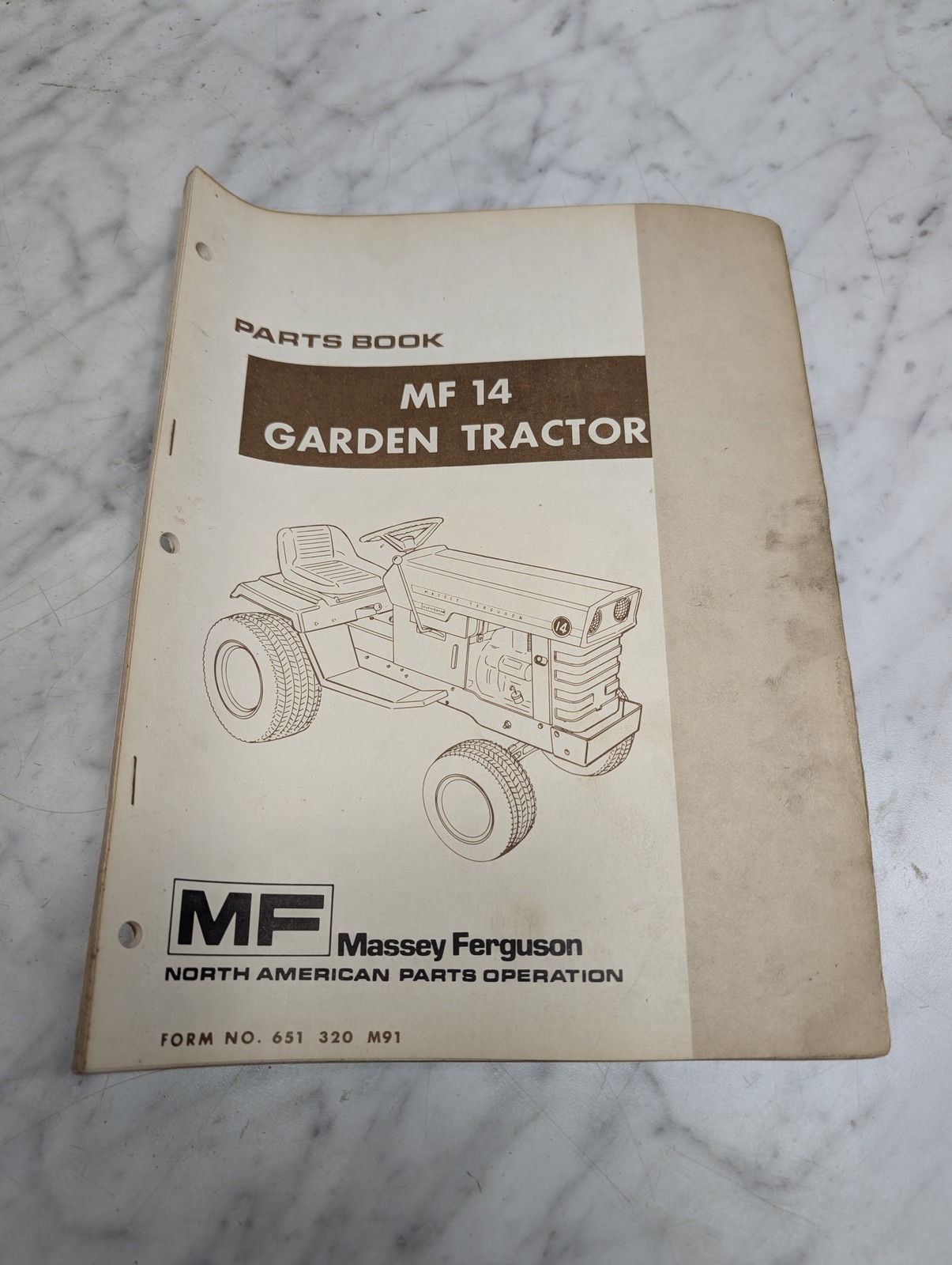 Massey Ferguson Mf 14 Garden Tractor Form No 651 320 M91 Parts Book Manual List