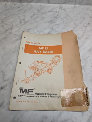 Massey Ferguson Mf 12 Hay Baler Form No.651 192 M94 Parts Book Manual List