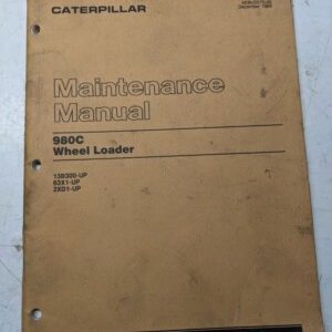 Caterpillar Cat Operation Maintenance Manual 980C Wheel Loader 1988 Shop Book